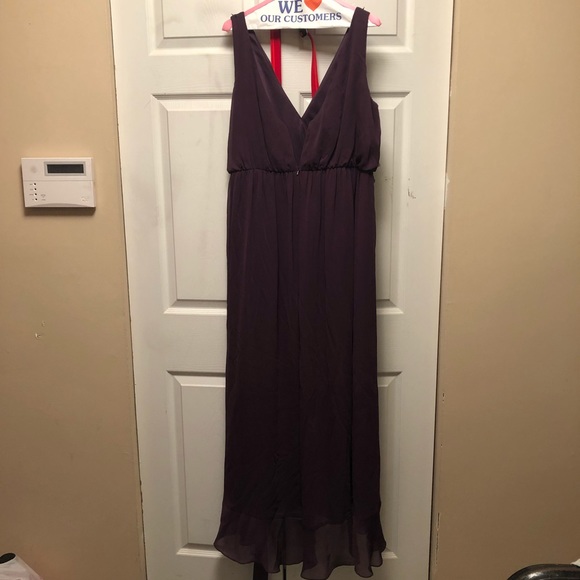 tulip hem bridesmaid dress